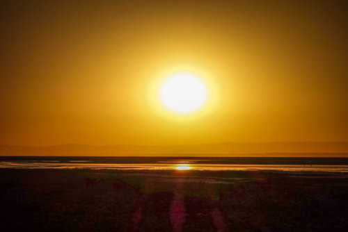 watching sunset Salar de Atacama