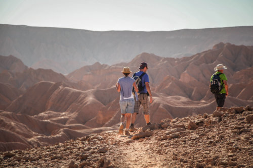 hikers in Devil's Canyon Atacama
