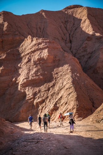 Hiking into Devil's Canyon Atacama