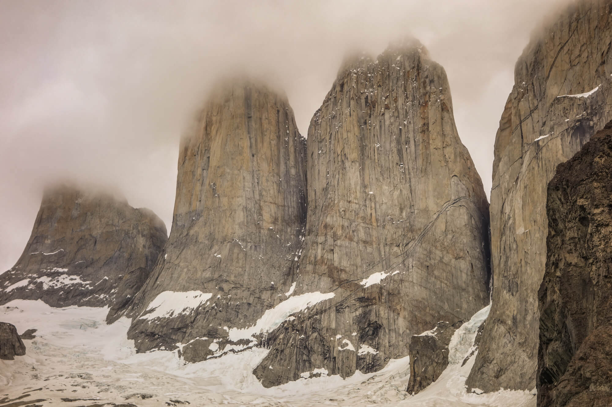 closeup of The Towers Patagonia